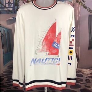 NWT Nautica Artist Series Sailing Graphic Sweatshirt